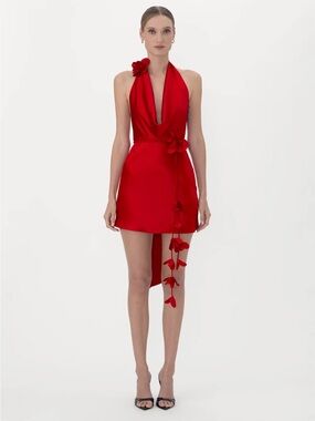 Sau Lee Isola Mini Dress in Red Chilli Pepper